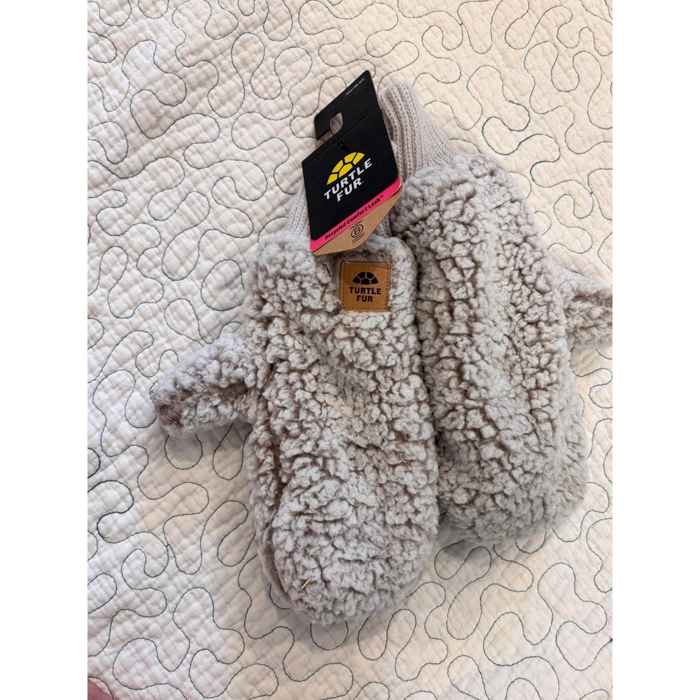 Turtle Fur Comfort Lush Freestyle Mitts Natural Recycled Fleece Mittens